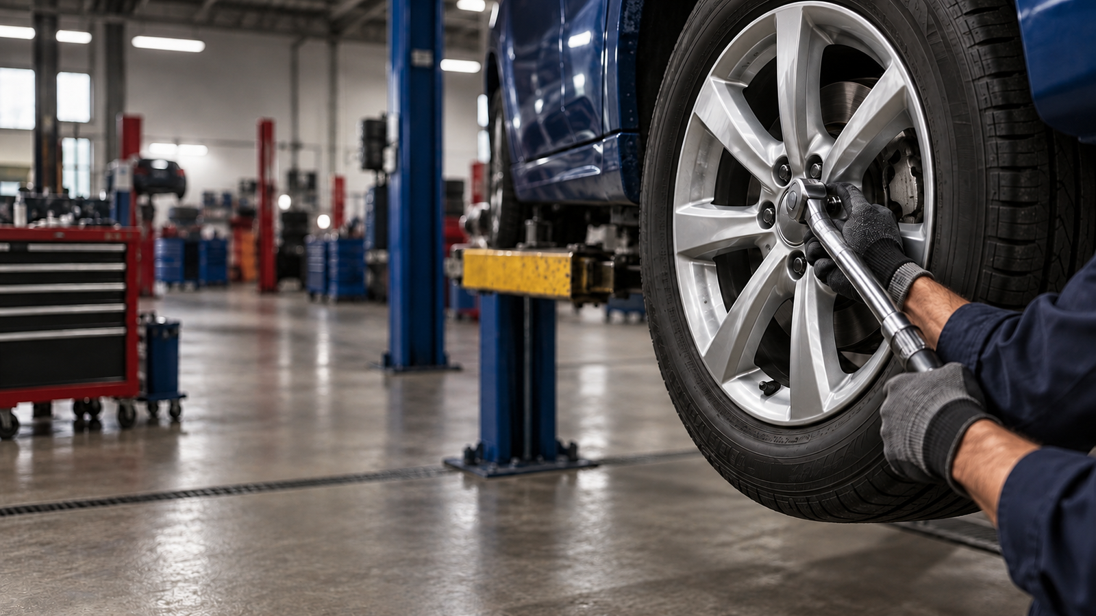 Manutenção de uma roda automóvel